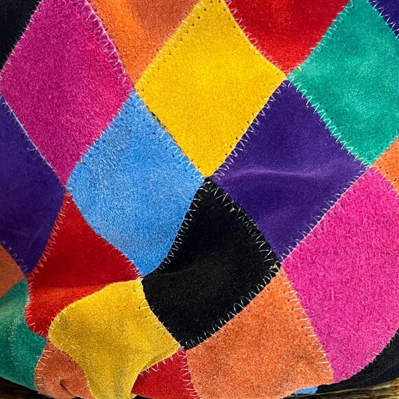 GINO Vintage 80's Suede & Leather Draw String Bucket Bag - Picture 4 of 16